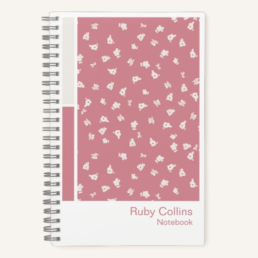 Carnet à palette verticale florale fantaisie (Recto)