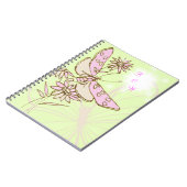 Carnet à papillon rose citron (Côté gauche)