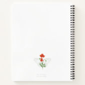 Carnet à papillons de pavot et de paon (Dos)