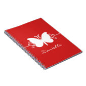 Carnet à perles de papillon, rouge (Côté Droit)
