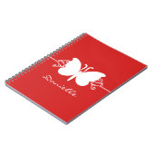 Carnet à perles de papillon, rouge (Côté gauche)