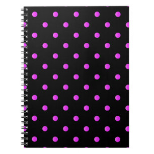 Carnet À petits pois haut contraste Motif - rose