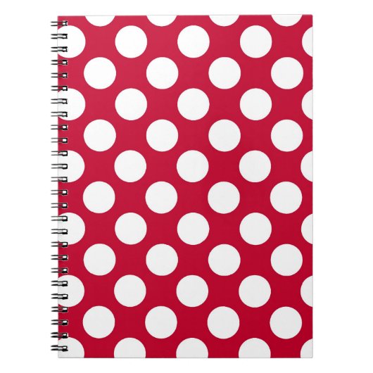 Carnet À petits pois rouge et blanc (Devant)