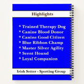 Carnet [À propos de mon chien] Dossiers d'vétérinaire, Jo (Dos)