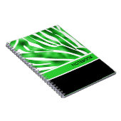 Carnet à rayures Lime Green et White Zebra (Côté Droit)