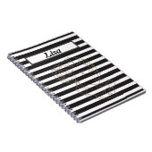 Carnet à rayures noir et blanc (Côté Droit)