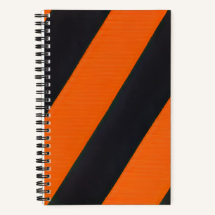 carnet à rayures orange