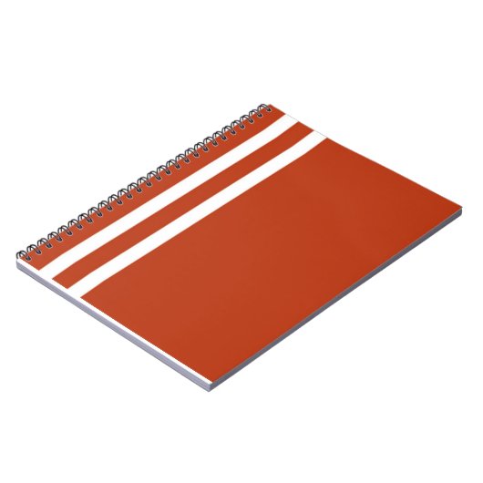 Carnet à rayures orange et blanc (Côté gauche)