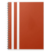 Carnet à rayures orange et blanc (Devant)