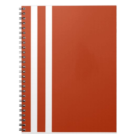 Carnet à rayures orange et blanc (Devant)