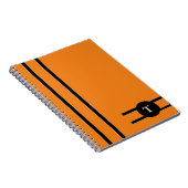 Carnet à rayures orange et noir (Côté Droit)