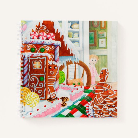 CARNET À RELIER EN SPIRALE GINGERBREAD SURPRISE 8, (Devant)