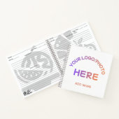 Carnet à reliure rigide noir avec nom de logo d'en (Intérieur)