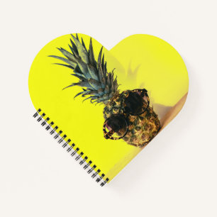 Carnet à reliure spirale en forme de cœur