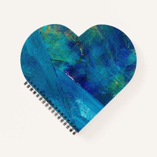 Carnet à reliure spirale en forme de cœur (Devant)