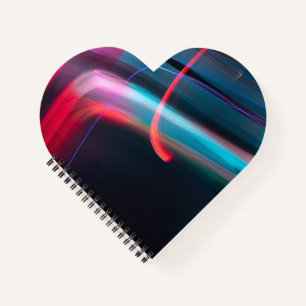 Carnet à reliure spirale en forme de cœur