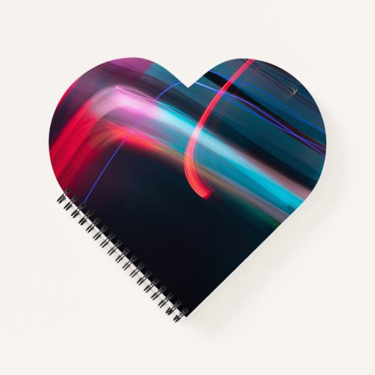 Carnet à reliure spirale en forme de cœur (Devant)