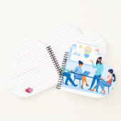 Carnet à reliure spirale en forme de cœur (Intérieur)
