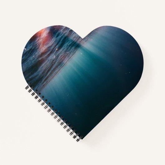 Carnet à reliure spirale en forme de cœur (Devant)