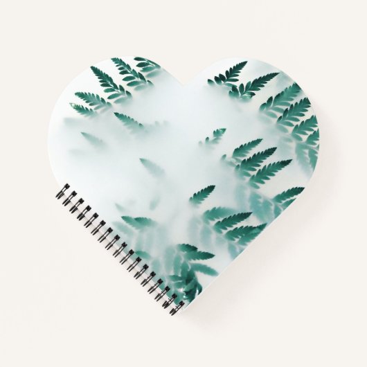 Carnet à reliure spirale en forme de cœur (Devant)