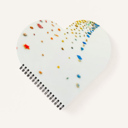 Carnet à reliure spirale en forme de cœur (Devant)