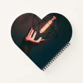 Carnet à reliure spirale en forme de cœur (Dos)