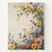 Carnet à reliure spirale Fleur sauvage (Dos)