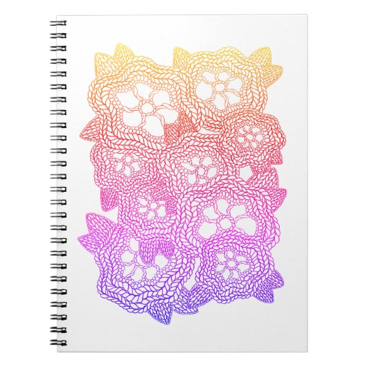 Carnet à reliure spirale FLORAL KNIT 6,5x8,75 (Devant)