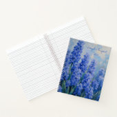 Carnet à reliure spirale florale Hyacinthe Bleue (Intérieur)