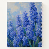 Carnet à reliure spirale florale Hyacinthe Bleue (Dos)