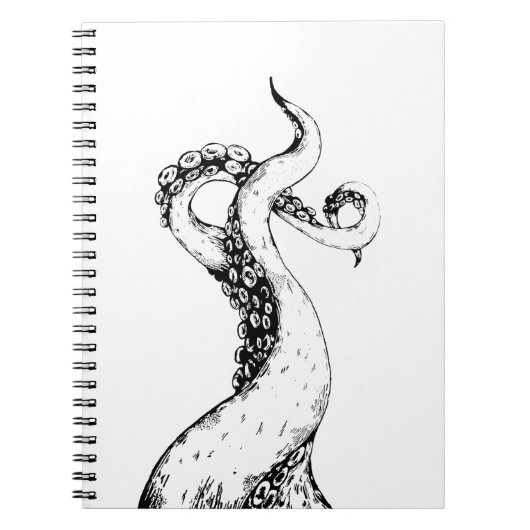 carnet à reliure spirale tentacules de pieuvre (Devant)