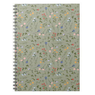 Carnet à ressort floral - Notes de feuillage - FLE