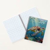 Carnet A Sea Turtle and Sun Rays in the Ocean Blue (Intérieur)