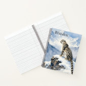 Carnet A Snow Leopard on Snowy Peak Personalized (Intérieur)