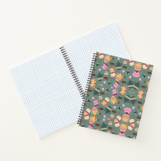 Carnet A spiral-bound notebook with a playful pattern (Intérieur)