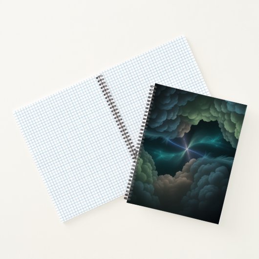 Carnet à spirale abstrait de nuage cosmique (Intérieur)