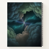 Carnet à spirale abstrait de nuage cosmique (Dos)