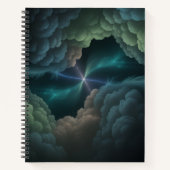 Carnet à spirale abstrait de nuage cosmique (Devant)