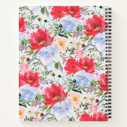 Carnet à spirale bleu-rouge (Dos)