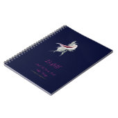 Carnet à spirale botanique élégant pour oiseaux (Côté gauche)