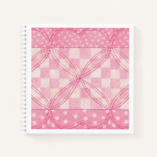 CARNET À SPIRALE COEUR ROSE 8,5x8,5