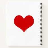 Carnet à spirale Cœur Rouge (Dos)
