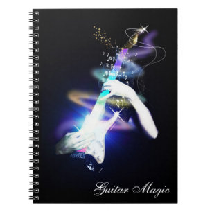Carnet à spirale coloré magique de guitare