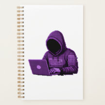 Carnet à spirale Cyper Pixel Art - Journal techniq