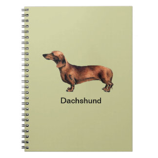 Carnet à spirale de chien de teckel