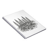 Carnet à spirale de la fleur botanique de lupin (Côté Droit)