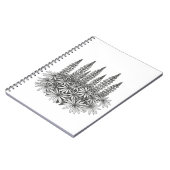 Carnet à spirale de la fleur botanique de lupin (Côté gauche)