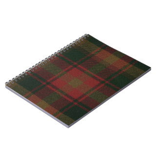 Carnet à spirale de tartan de feuille d'érable