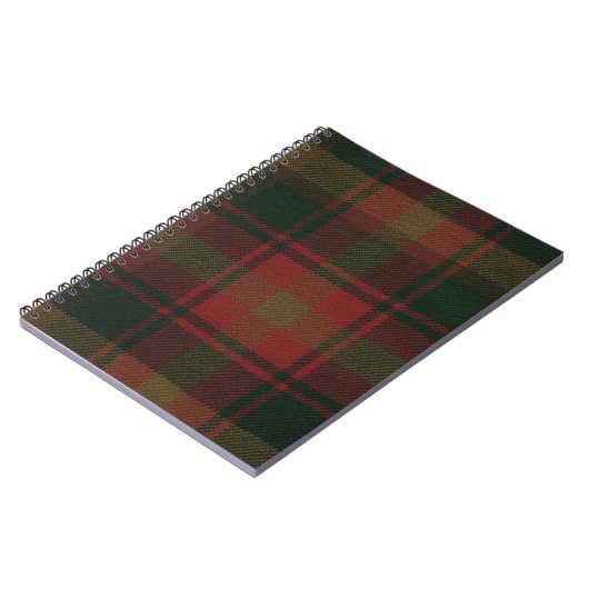 Carnet à spirale de tartan de feuille d'érable (Côté gauche)