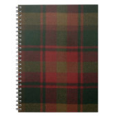 Carnet à spirale de tartan de feuille d'érable (Devant)